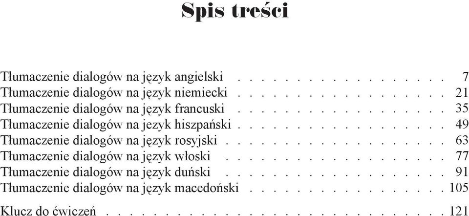 .................. 63 17 Tłumaczenie 1. Dzień dobry dialogów... na. język.. włoski................... 77 19 Tłumaczenie 2. Co to jest? dialogów Kto to jest? na język.. duński................... 91 28 Tłumaczenie 3.