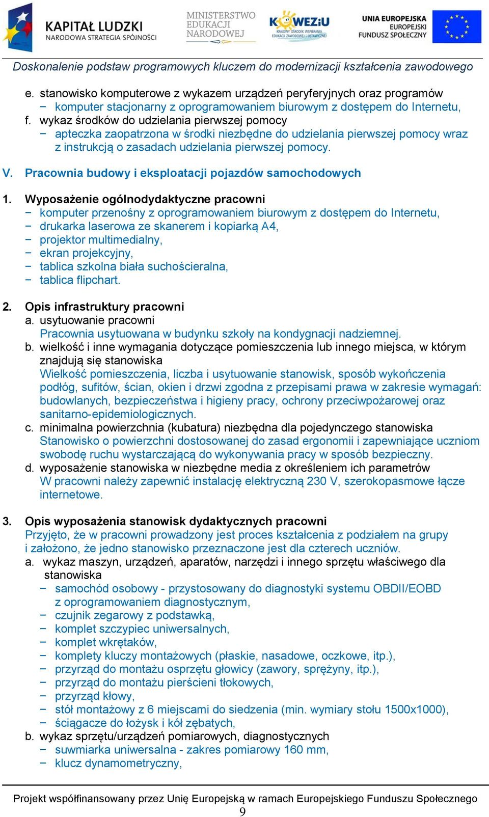 Pracownia budowy i eksploatacji pojazdów samochodowych 1.