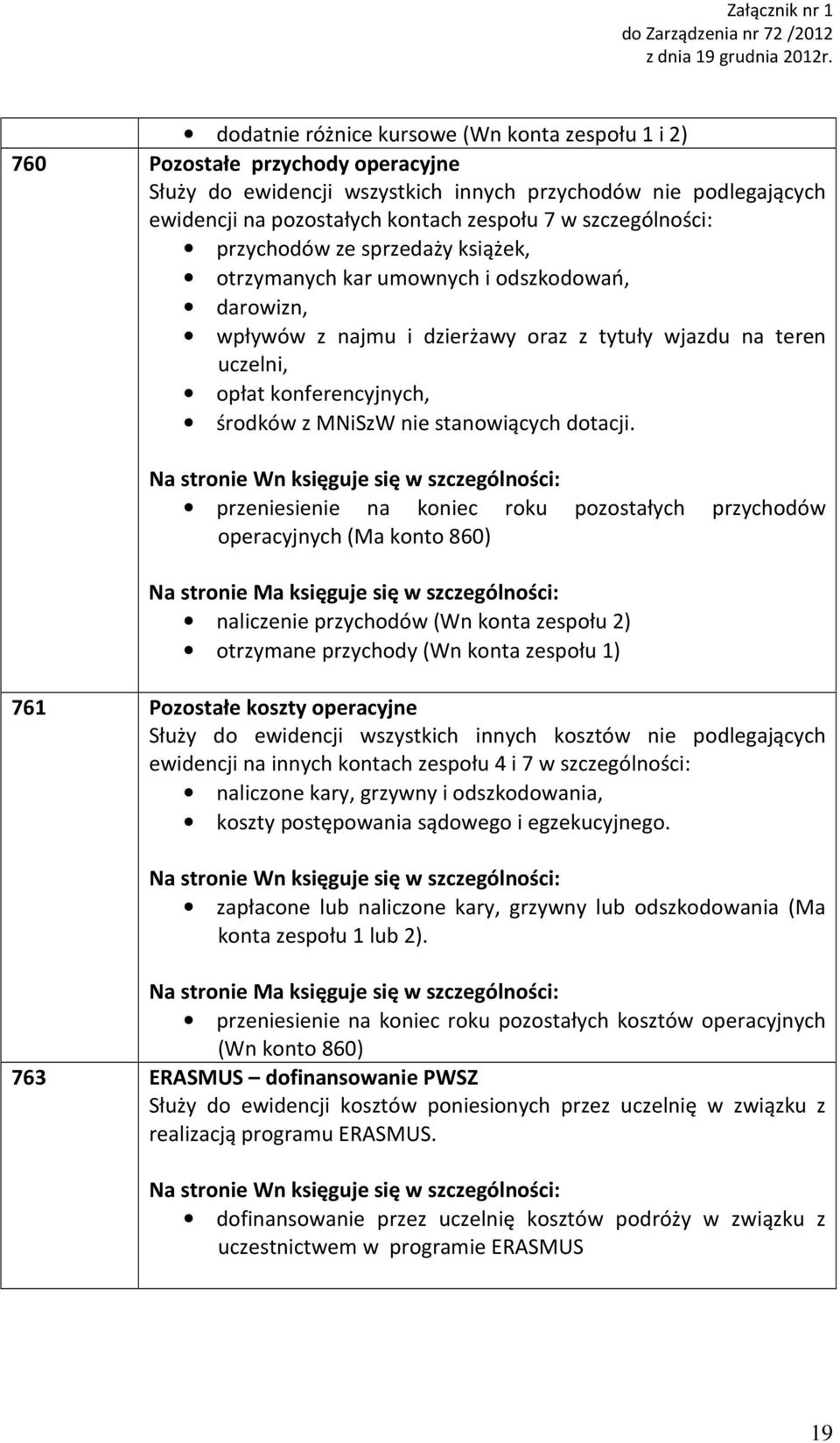 MNiSzW nie stanowiących dotacji.