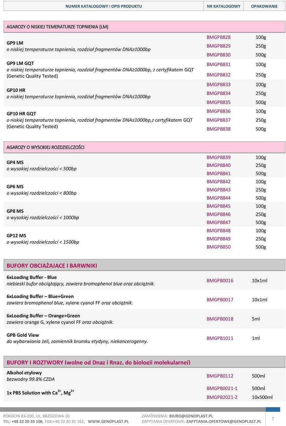 certyfikatem GQT (Genetic Quality Tested) BMGPB828 BMGPB829 BMGPB830 BMGPB831 BMGPB832 BMGPB833 BMGPB834 BMGPB835 BMGPB836 BMGPB837 BMGPB838 100g 250g 500g 100g 250g 100g 250g 500g 100g 250g 500g