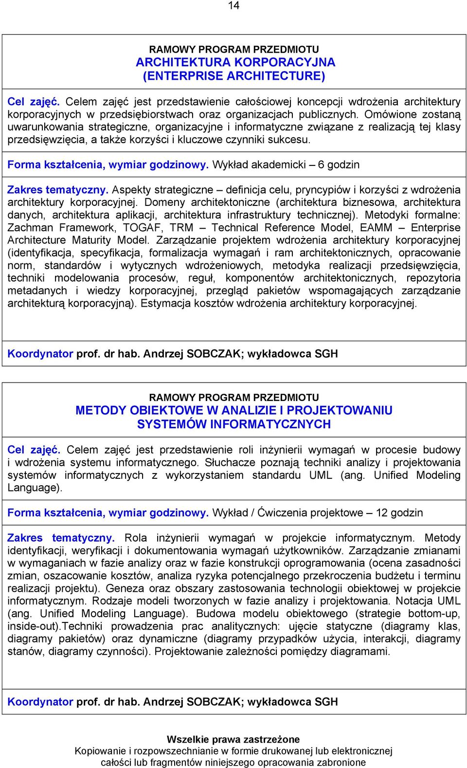 Omówione zostaną uwarunkowania strategiczne, organizacyjne i informatyczne związane z realizacją tej klasy przedsięwzięcia, a także korzyści i kluczowe czynniki sukcesu.