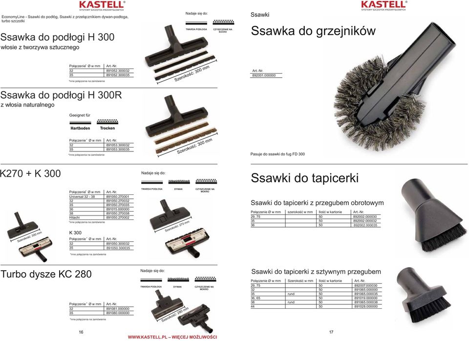 300035 Szerokość: 300 mm Pasuje do ssawki do fug FD 300 K270 + K 300 Ssawki do tapicerki Szerokość: 300 mm Universal 32-38 891050.270001 32 891050.270032 35 891050.270035 36 891015.000000 38 891050.