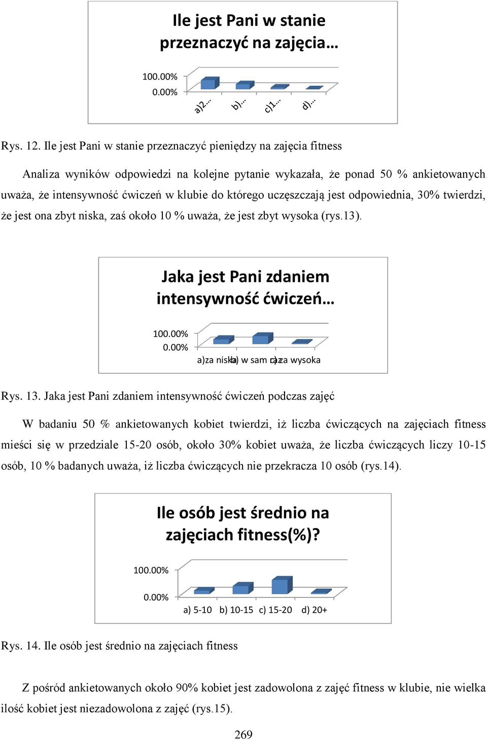 uczęszczają jest odpowiednia, 30% twierdzi, że jest ona zbyt niska, zaś około 10 % uważa, że jest zbyt wysoka (rys.13).