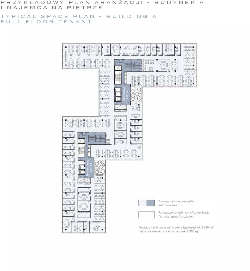 Pomieszczenia techniczne / komunikacja Technical space / circulation Powierzchnia