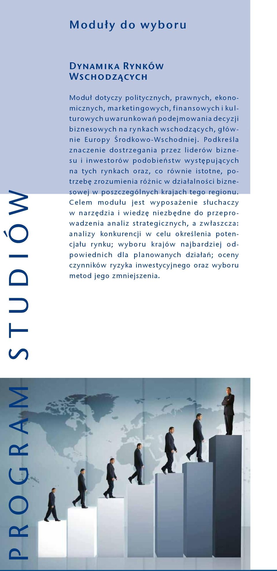 Podkreśla znaczenie dostrzegania przez liderów biznesu i inwestorów podobieństw występujących na tych rynkach oraz, co równie istotne, potrzebę zrozumienia różnic w działalności biznesowej w