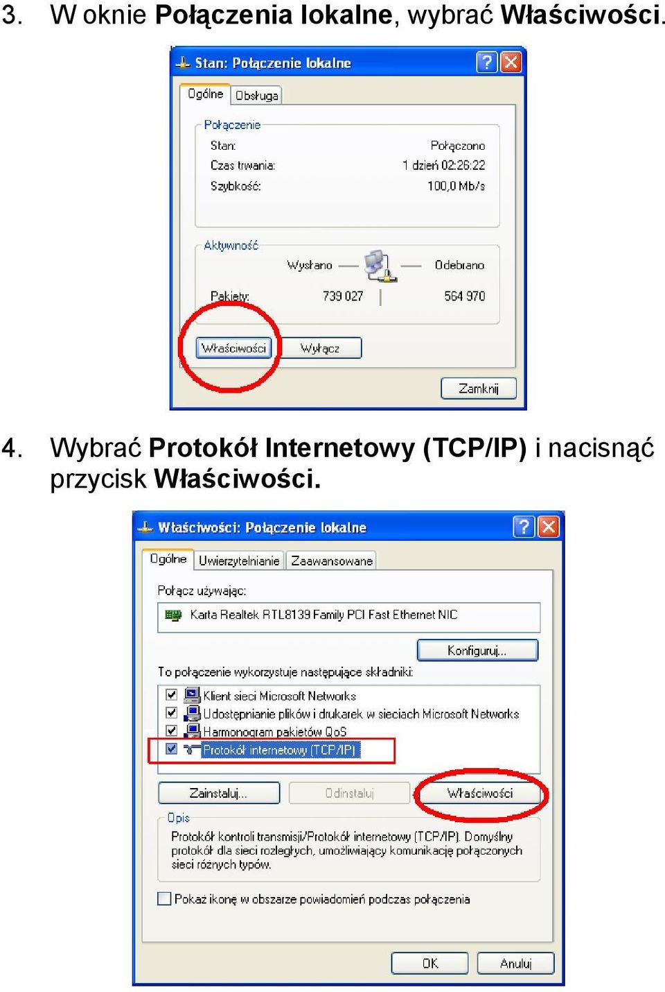 Wybrać Protokół Internetowy