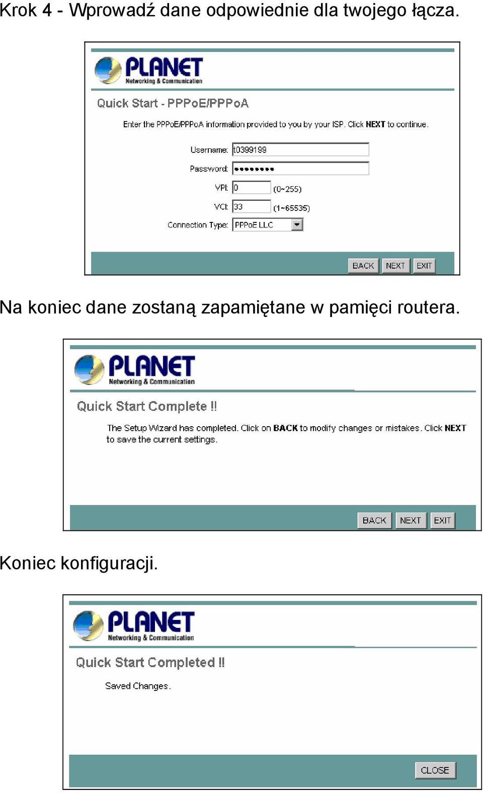 Na koniec dane zostaną