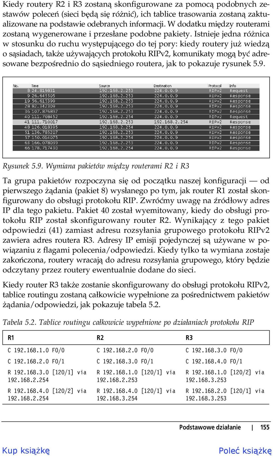 Istnieje jedna ró nica w stosunku do ruchu wyst puj cego do tej pory: kiedy routery ju wiedz o s siadach, tak e u ywaj cych protoko u RIPv2, komunikaty mog by adresowane bezpo rednio do s siedniego