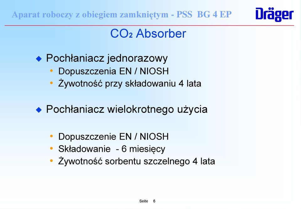 wielokrotnego użycia Dopuszczenie EN / NIOSH