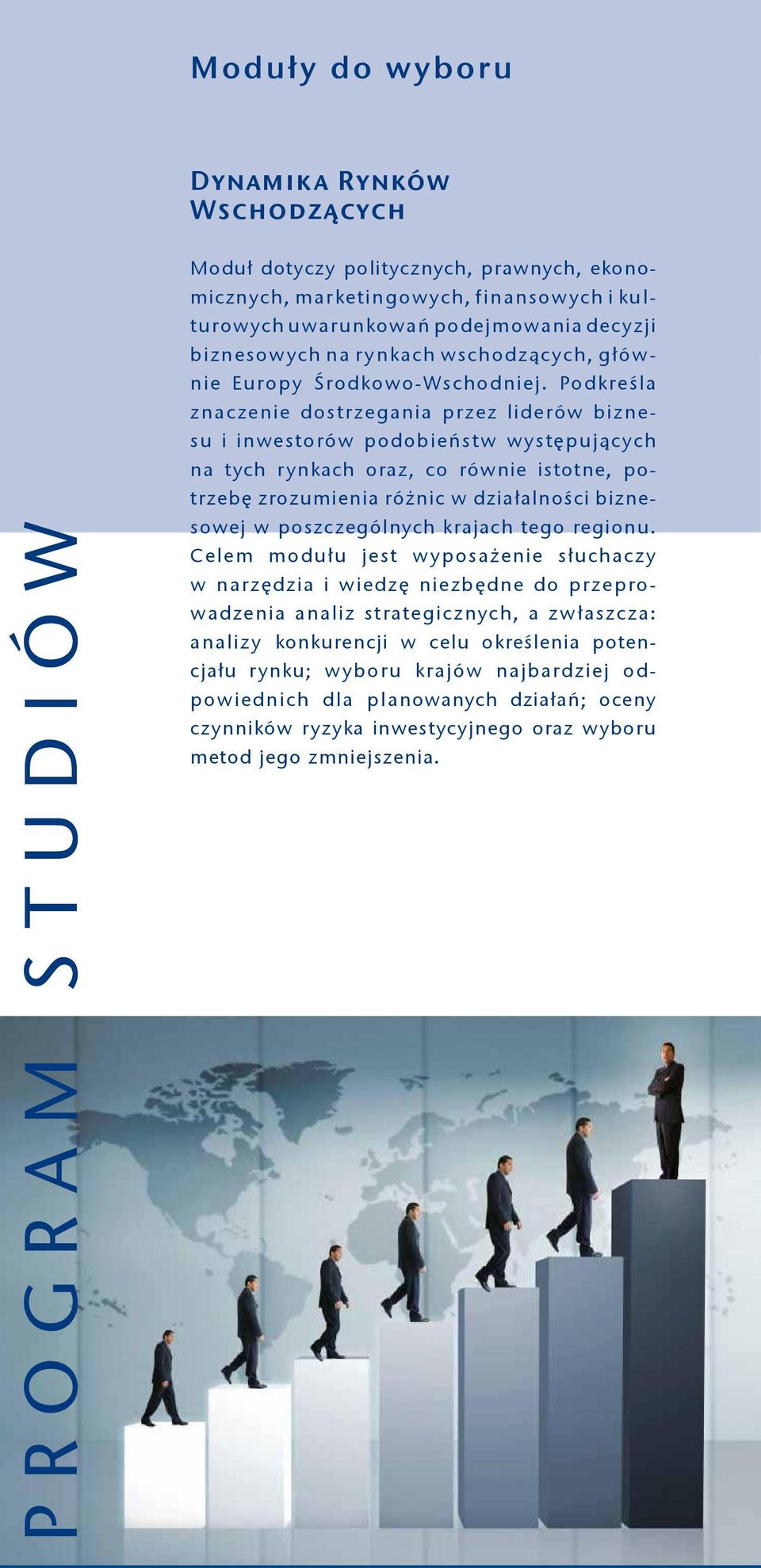 Podkreśla znaczenie dostrzegania przez liderów biznesu i inwestorów podobieństw występujących na tych rynkach oraz, co równie istotne, potrzebę zrozumienia różnic w działalności biznesowej w