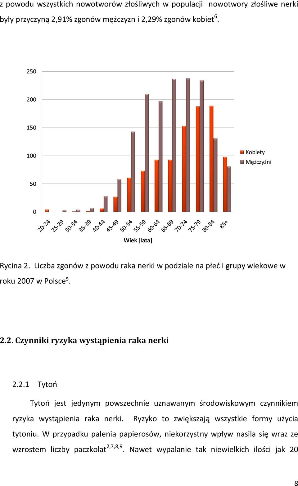 2.1 Tytoń Tytoń jest jedynym powszechnie uznawanym środowiskowym czynnikiem ryzyka wystąpienia raka nerki. Ryzyko to zwiększają wszystkie formy użycia tytoniu.