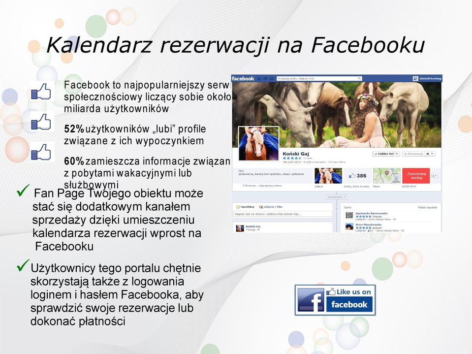 Page Twojego obiektu może stać się dodatkowym kanałem sprzedaży dzięki umieszczeniu kalendarza rezerwacji wprost na Facebooku