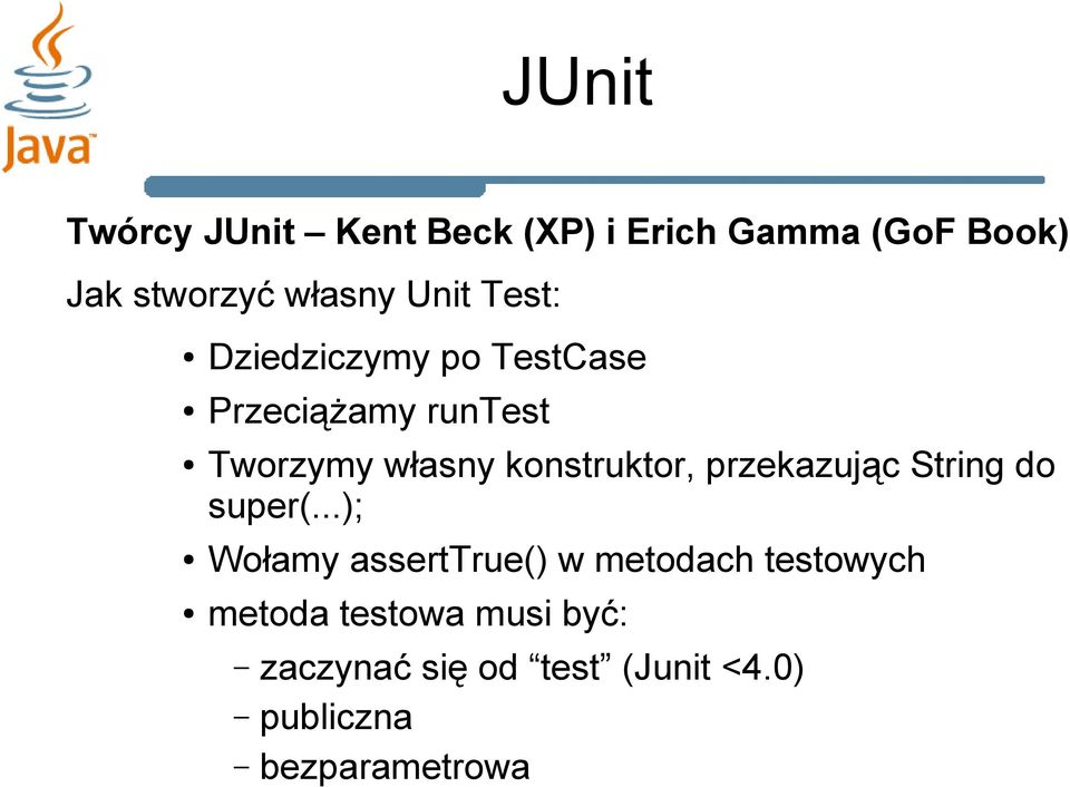 konstruktor, przekazując String do super(.