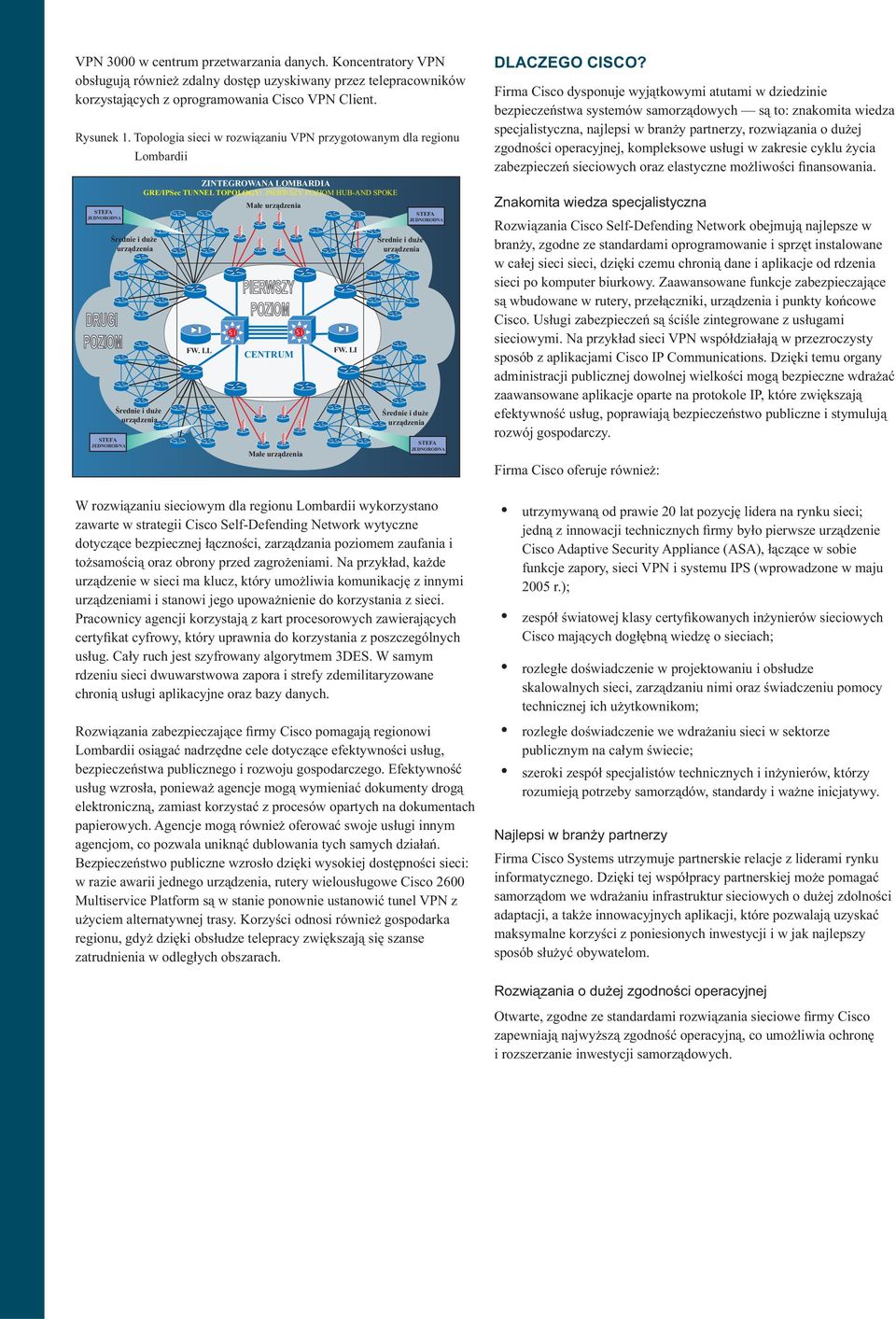 GRE/IPSec TUNNEL TOPOLOGY: PIERWSZY POZIOM HUB-AND SPOKE FW.