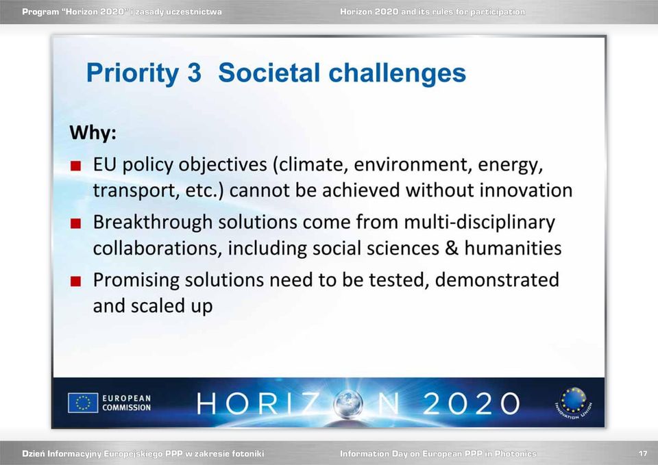 Horizon 2020 and its