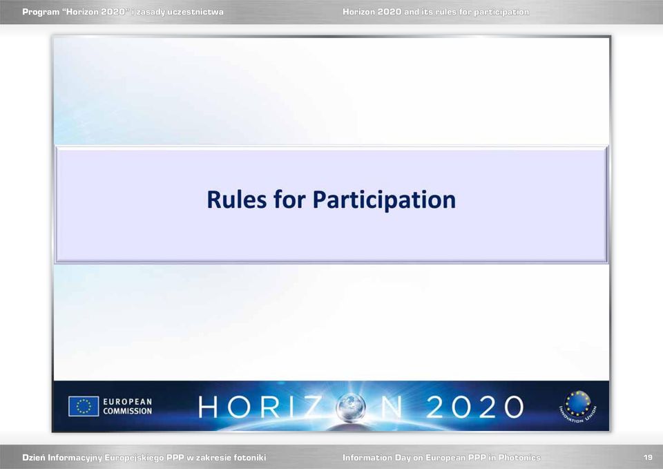 Horizon 2020 and its