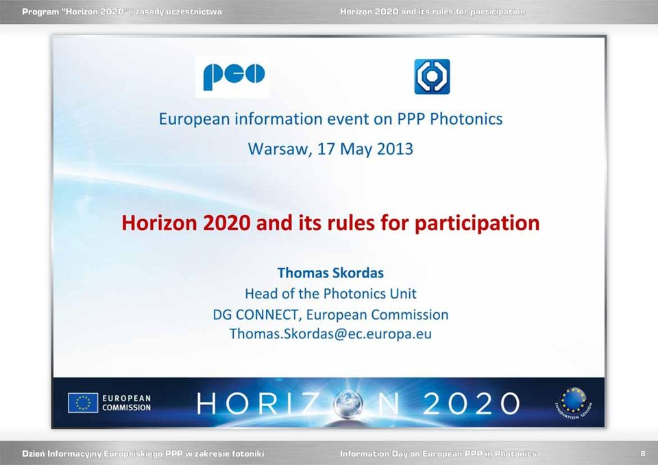 Horizon 2020 and its