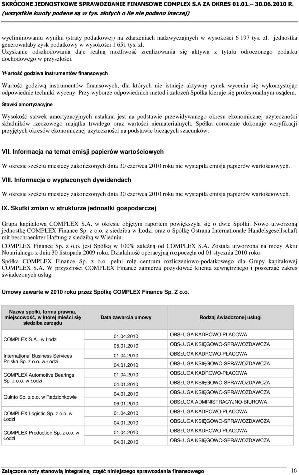 Wartość godziwa instrumentów finansowych Wartość godziwą instrumentów finansowych, dla których nie istnieje aktywny rynek wycenia się wykorzystując odpowiednie techniki wyceny.