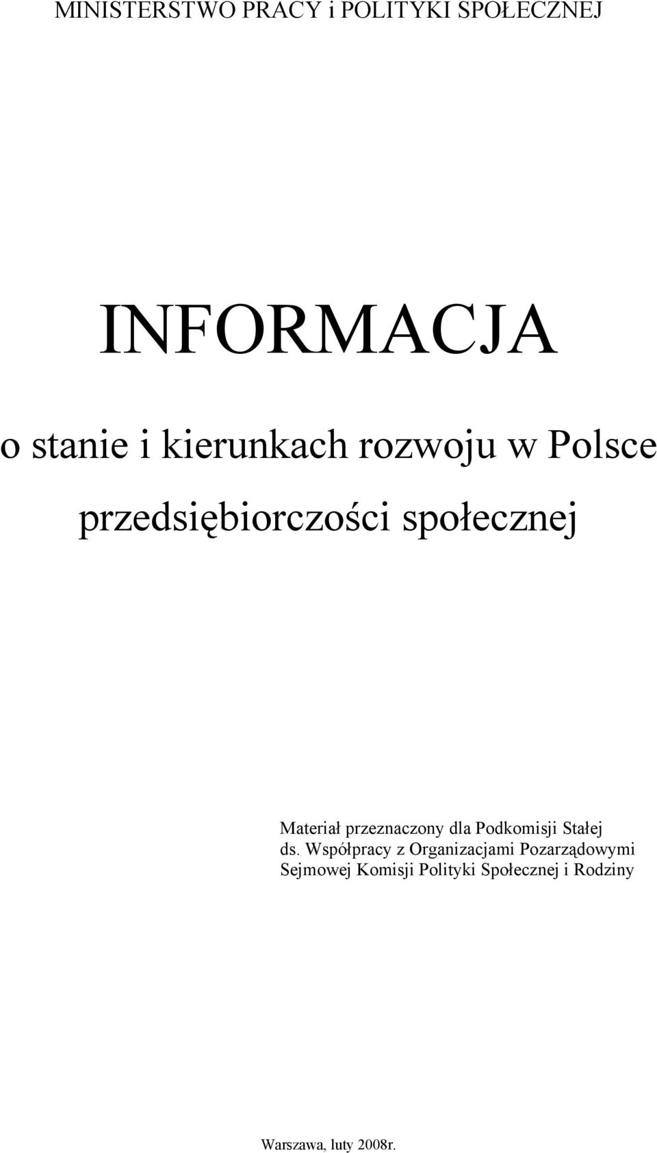 Podkomisji Stałej ds.