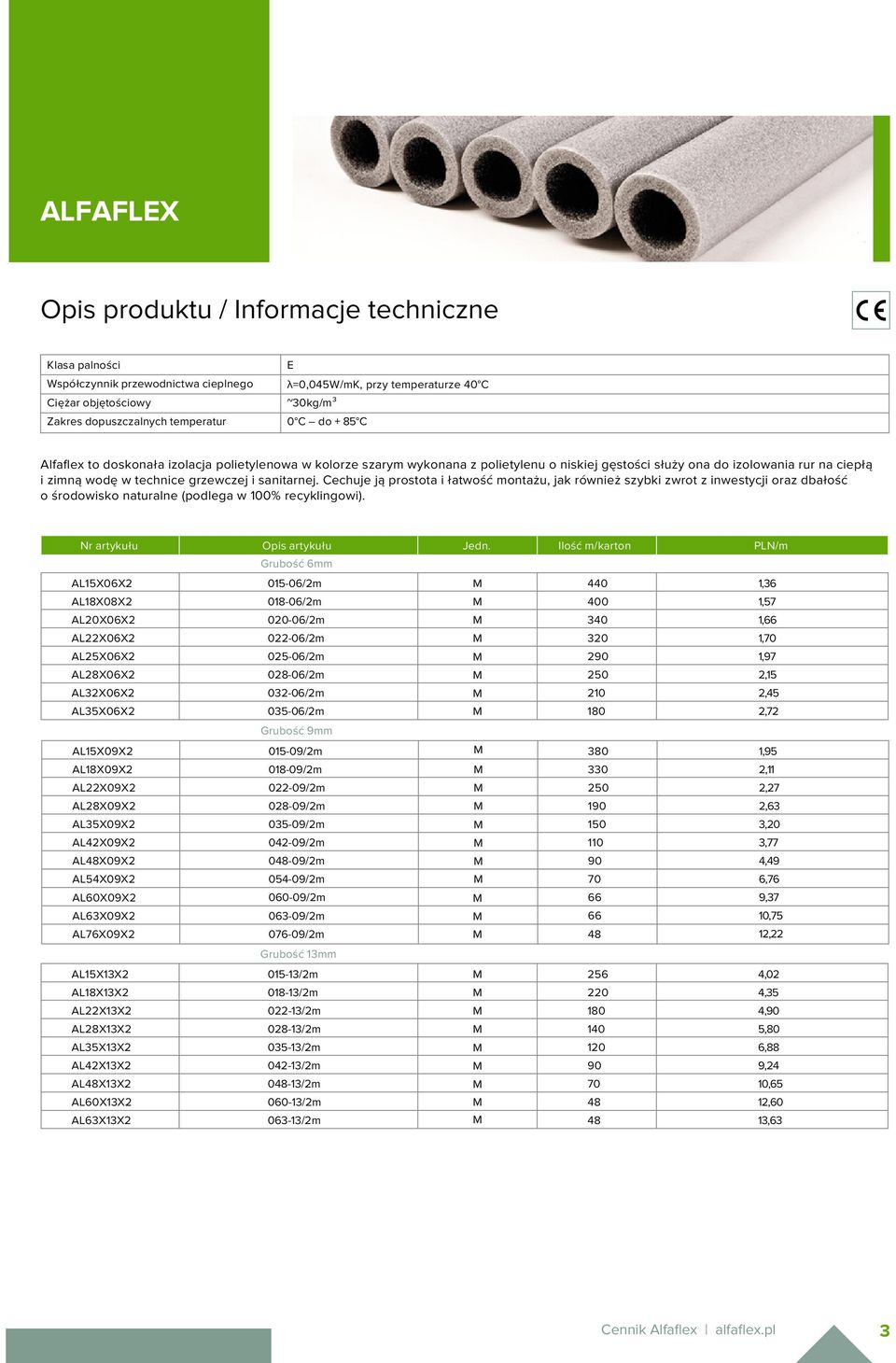 Cechuje ją prostota i łatwość montażu, jak również szybki zwrot z inwestycji oraz dbałość o środowisko naturalne (podlega w 100% recyklingowi). Nr artykułu Opis artykułu Jedn.