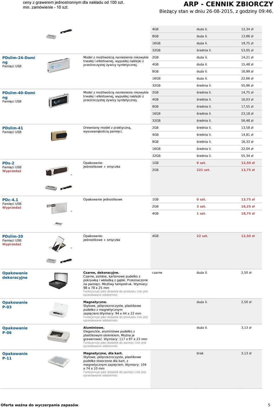 4GB 12,34 zł 8GB 13,86 zł 16GB 19,75 zł 32GB średnia il. 53,05 zł 2GB 14,21 zł 4GB 15,48 zł 8GB 16,99 zł 16GB 22,66 zł 32GB średnia il. 55,96 zł 2GB średnia il. 14,75 zł 4GB średnia il.