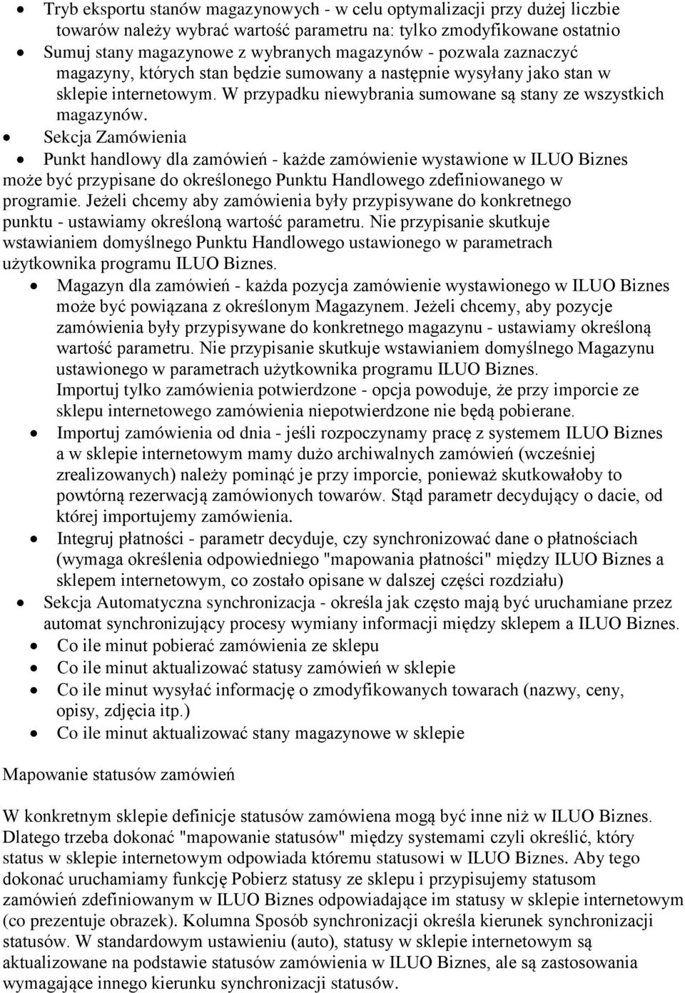 Sekcja Zamówienia Punkt handlowy dla zamówień - każde zamówienie wystawione w ILUO Biznes może być przypisane do określonego Punktu Handlowego zdefiniowanego w programie.