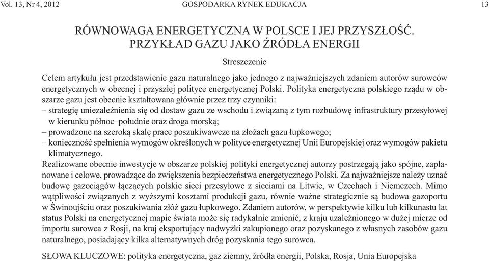 polityce energetycznej Polski.