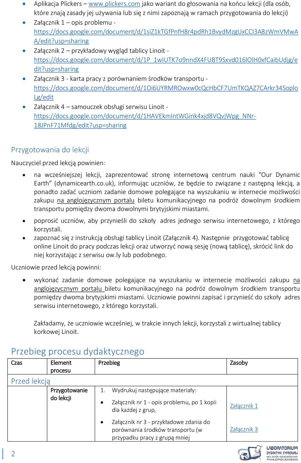 com/document/d/1siz1ktgfpnfh8r4pdrh1bvydmzguxcci3a8zwmvmwa A/edit?usp=sharing Załącznik 2 przykładowy wygląd tablicy Linoit - https://docs.google.