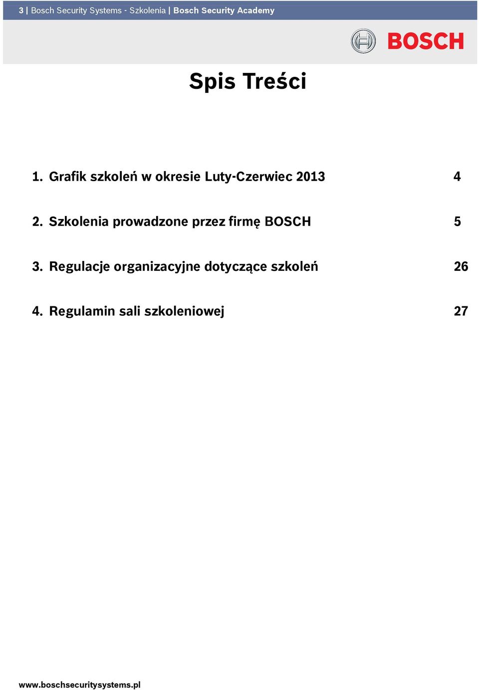 Grafik szkoleń w okresie Luty-Czerwiec 2013 4 2.