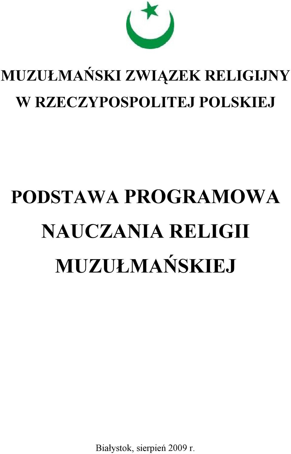 PROGRAMOWA NAUCZANIA RELIGII