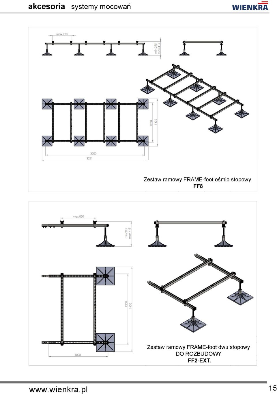 Zestaw ramowy FRAME-foot dwu stopowy