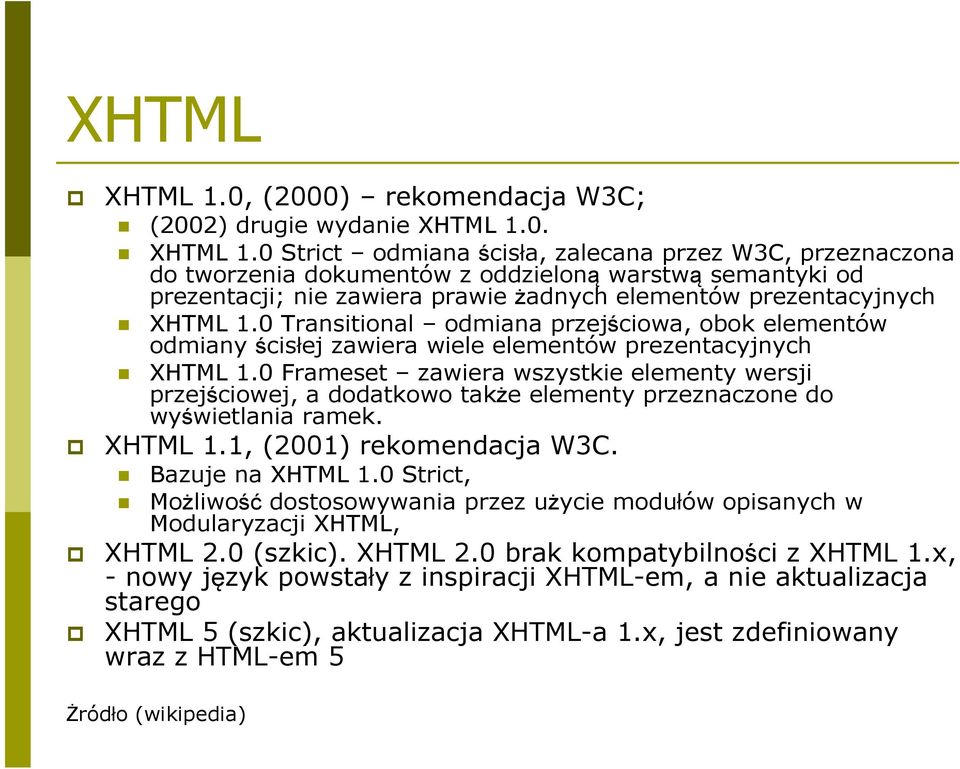 0. XHTML 1.