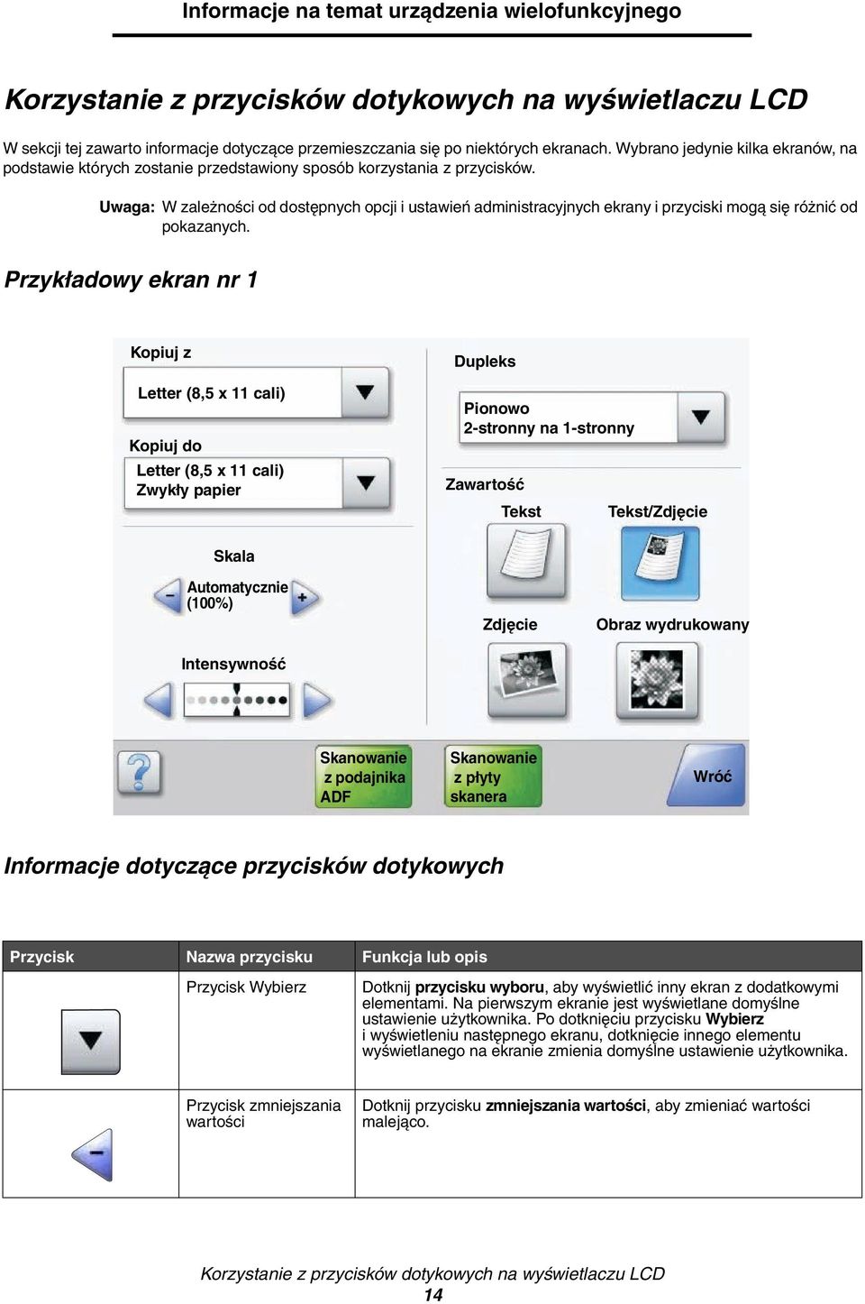 Uwaga: W zależności od dostępnych opcji i ustawień administracyjnych ekrany i przyciski mogą się różnić od pokazanych.