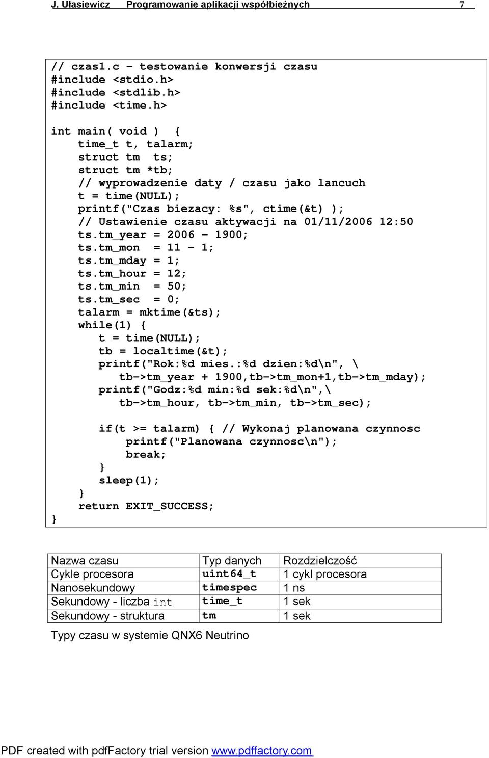 na 01/11/2006 12:50 ts.tm_year = 2006-1900; ts.tm_mon = 11-1; ts.tm_mday = 1; ts.tm_hour = 12; ts.tm_min = 50; ts.