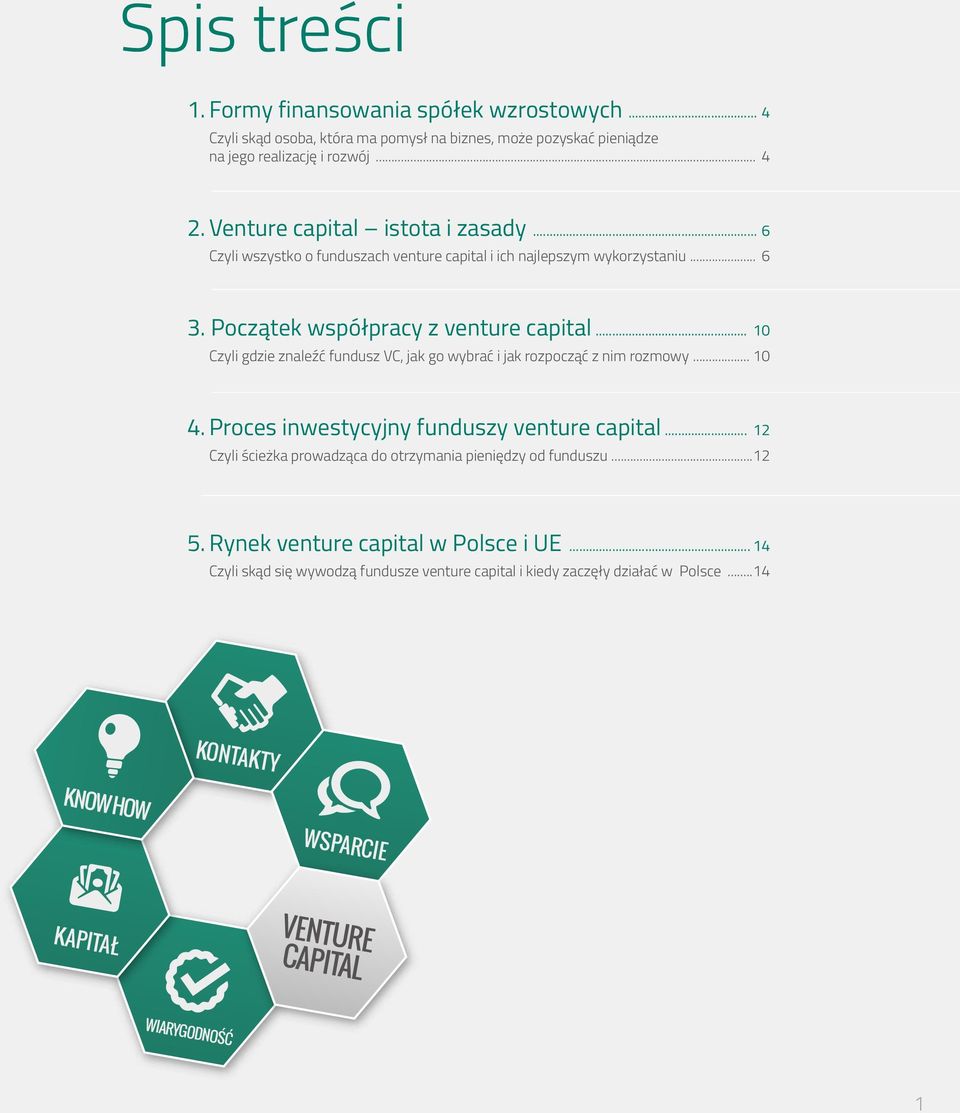 .. 10 Czyli gdzie znaleźć fundusz VC, jak go wybrać i jak rozpocząć z nim rozmowy... 10 4. Proces inwestycyjny funduszy venture capital.