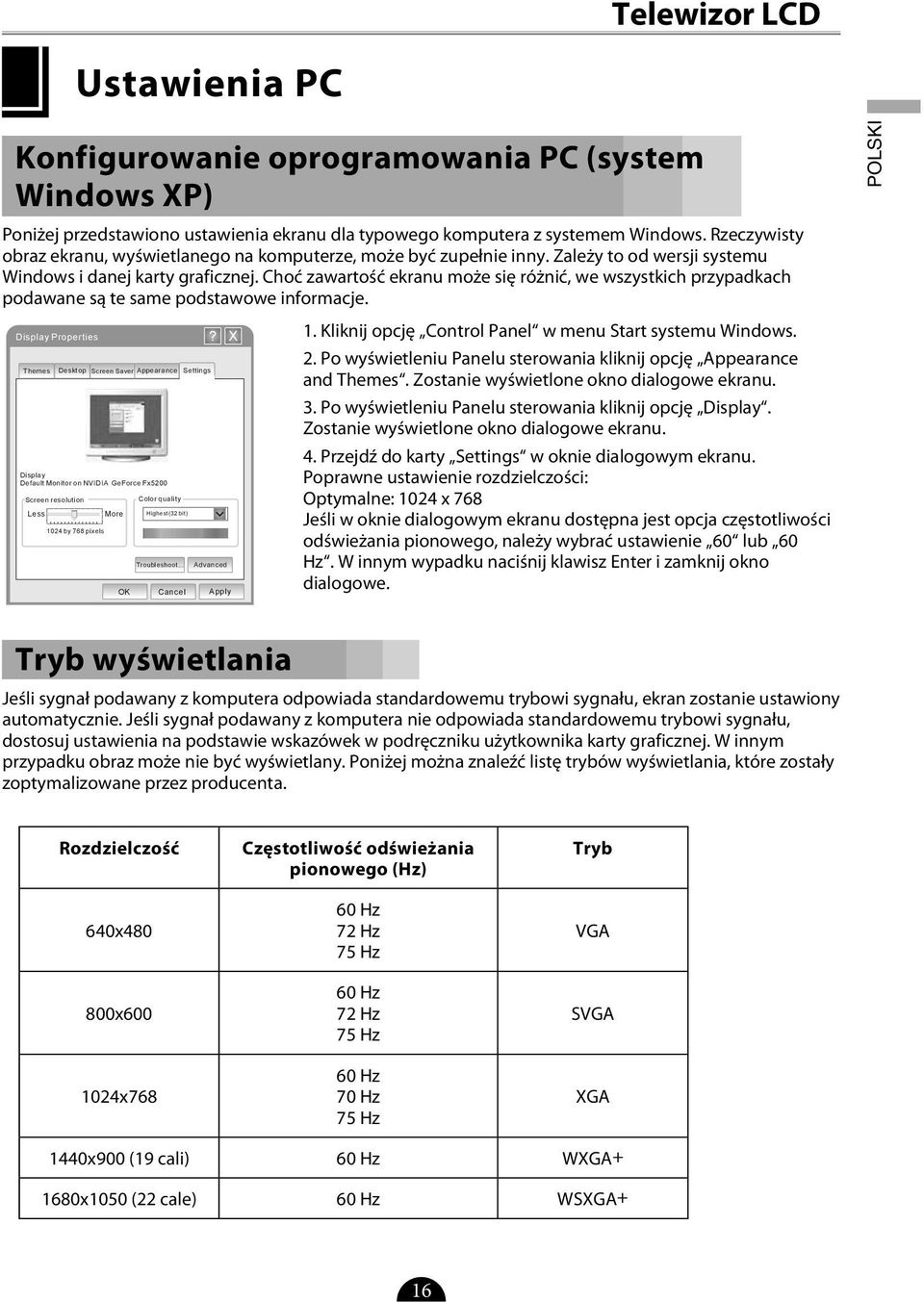 Choć zawartość ekranu może się różnić, we wszystkich przypadkach podawane są te same podstawowe informacje.