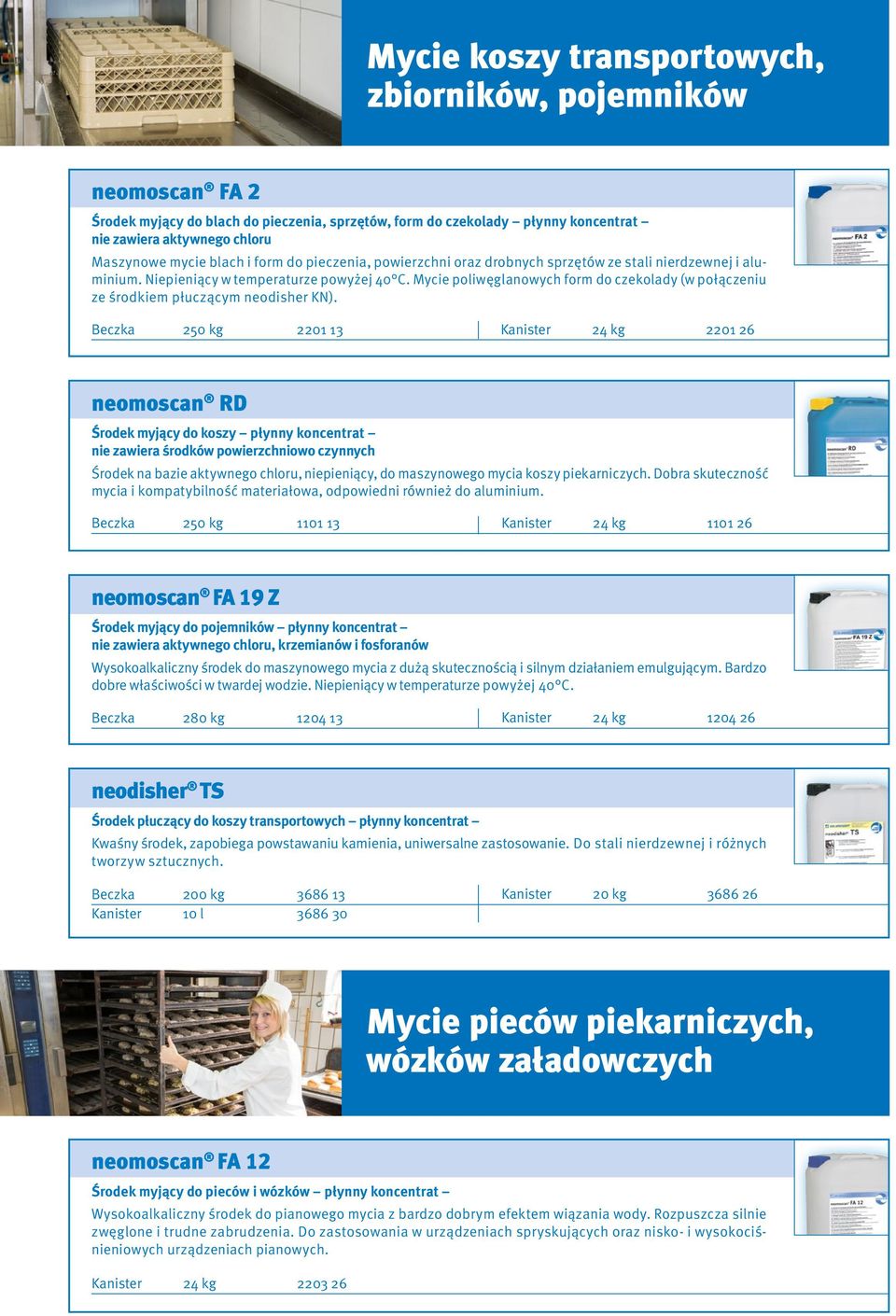 Mycie poliwęglanowych form do czekolady (w połączeniu ze środkiem płuczącym neodisher KN).