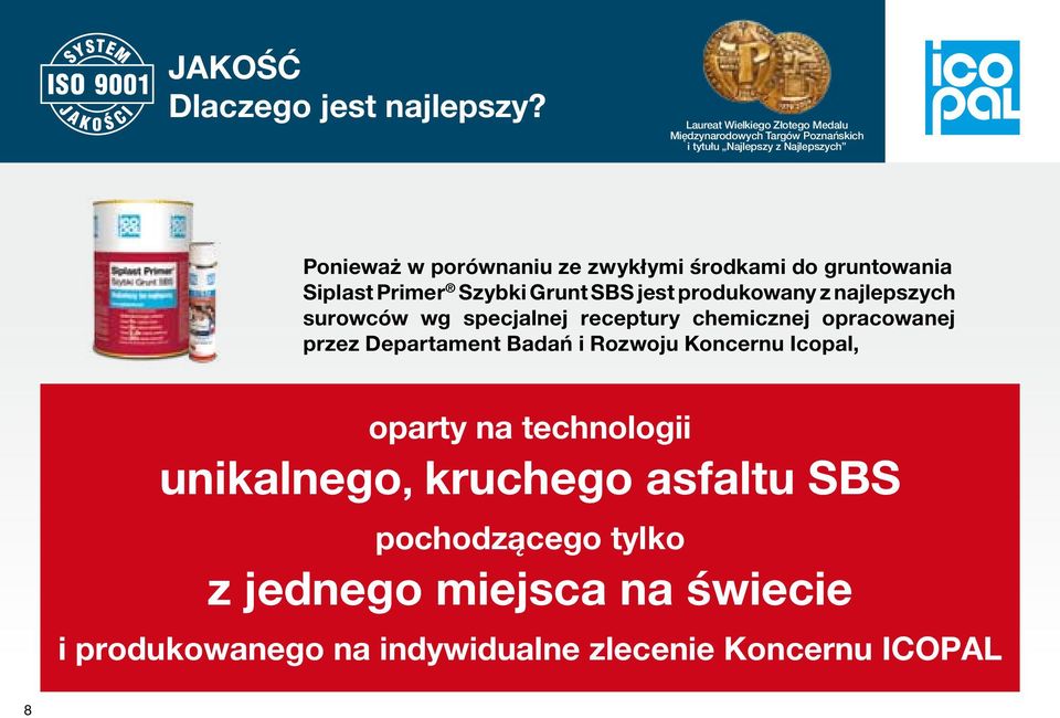 produkowany z najlepszych surowców wg specjalnej receptury chemicznej opracowanej przez Departament Badań