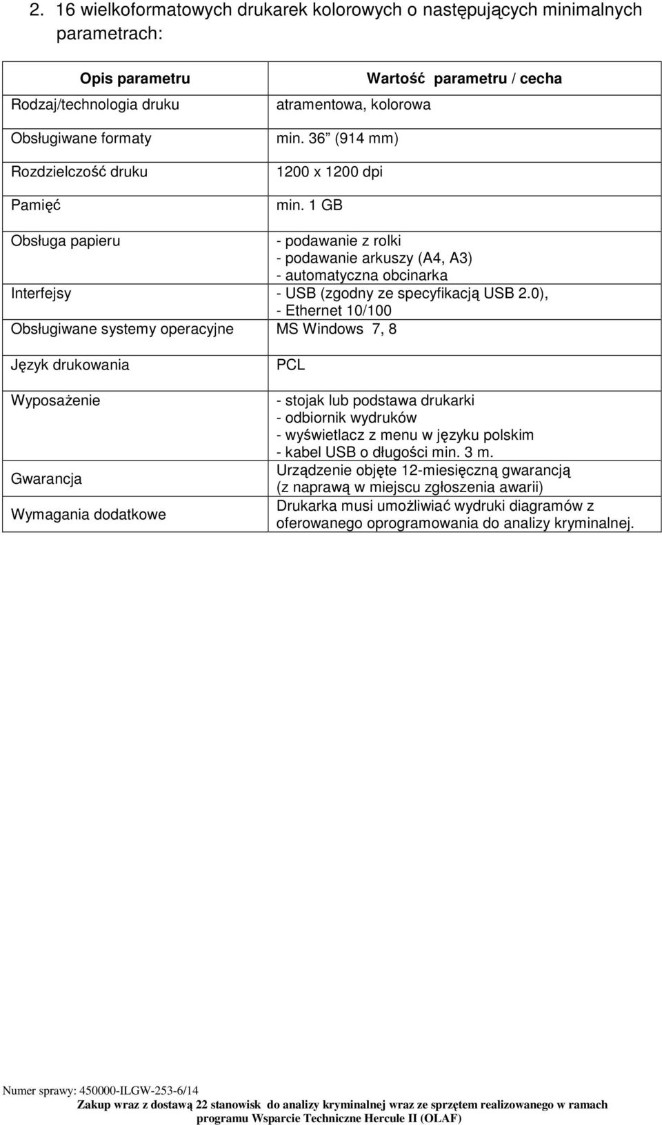 1 GB Obsługa papieru - podawanie z rolki - podawanie arkuszy (A4, A3) - automatyczna obcinarka Interfejsy - USB (zgodny ze specyfikacją USB 2.