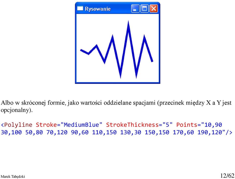 <Polyline Stroke="MediumBlue" StrokeThickness="5"