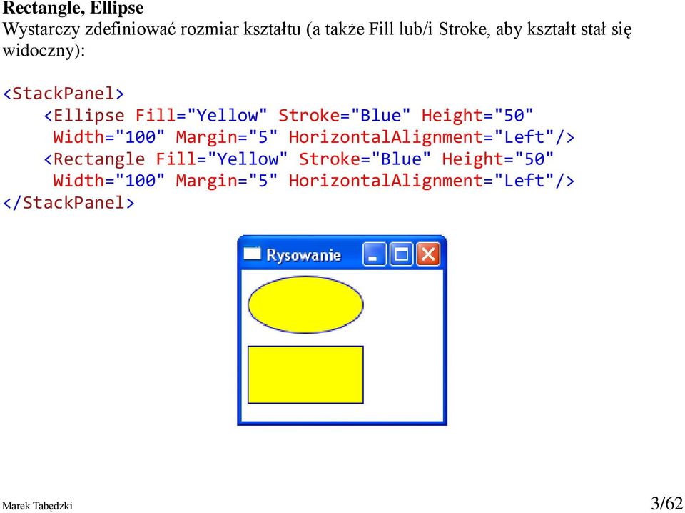 Width="100" Margin="5" HorizontalAlignment="Left"/> <Rectangle Fill="Yellow" Stroke="Blue"