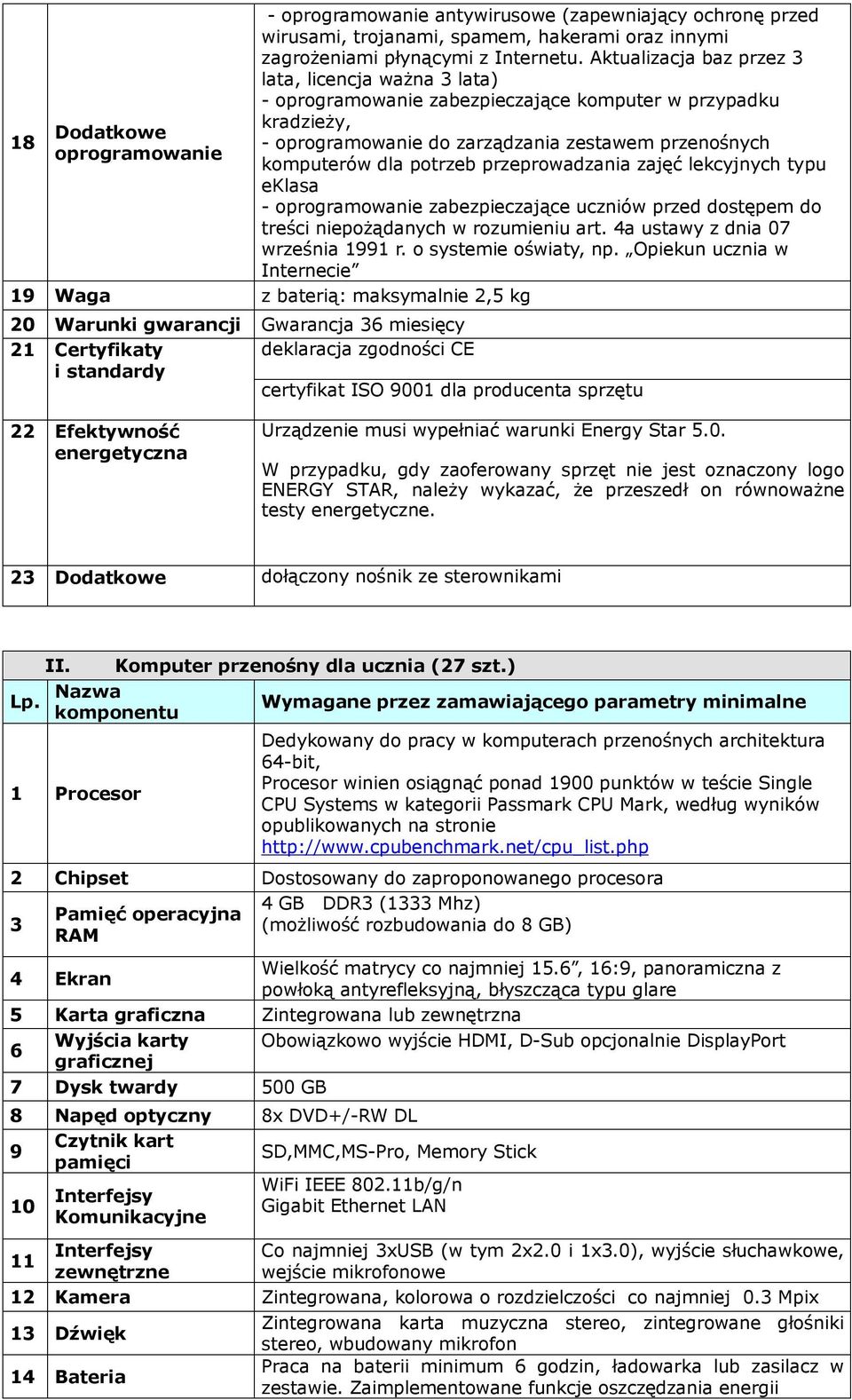 przeprowadzania zajęć lekcyjnych typu eklasa - oprogramowanie zabezpieczające uczniów przed dostępem do treści niepożądanych w rozumieniu art. 4a ustawy z dnia 07 września 1991 r.