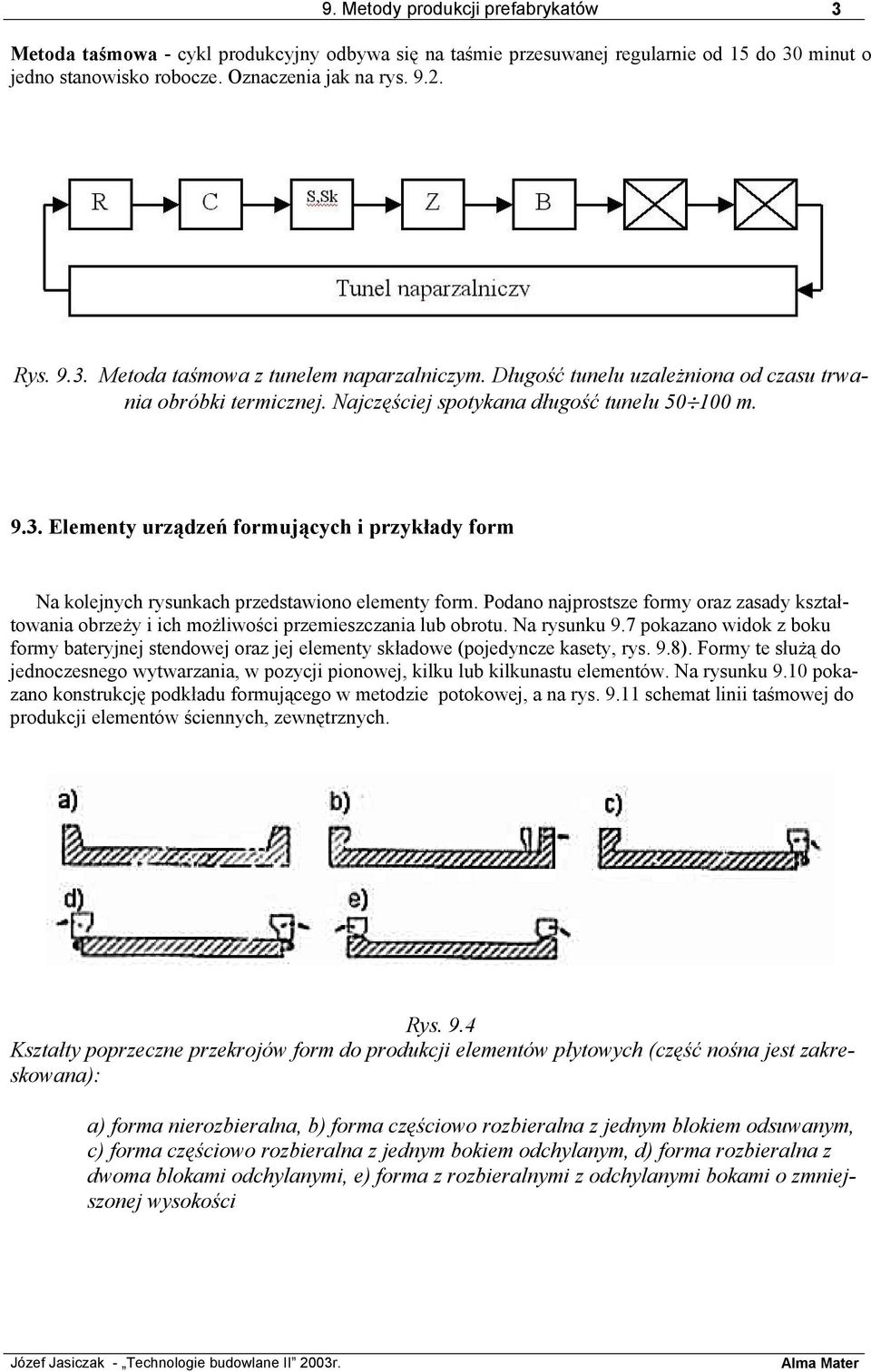 Elementy urządzeń formujących i przykłady form Na kolejnych rysunkach przedstawiono elementy form.