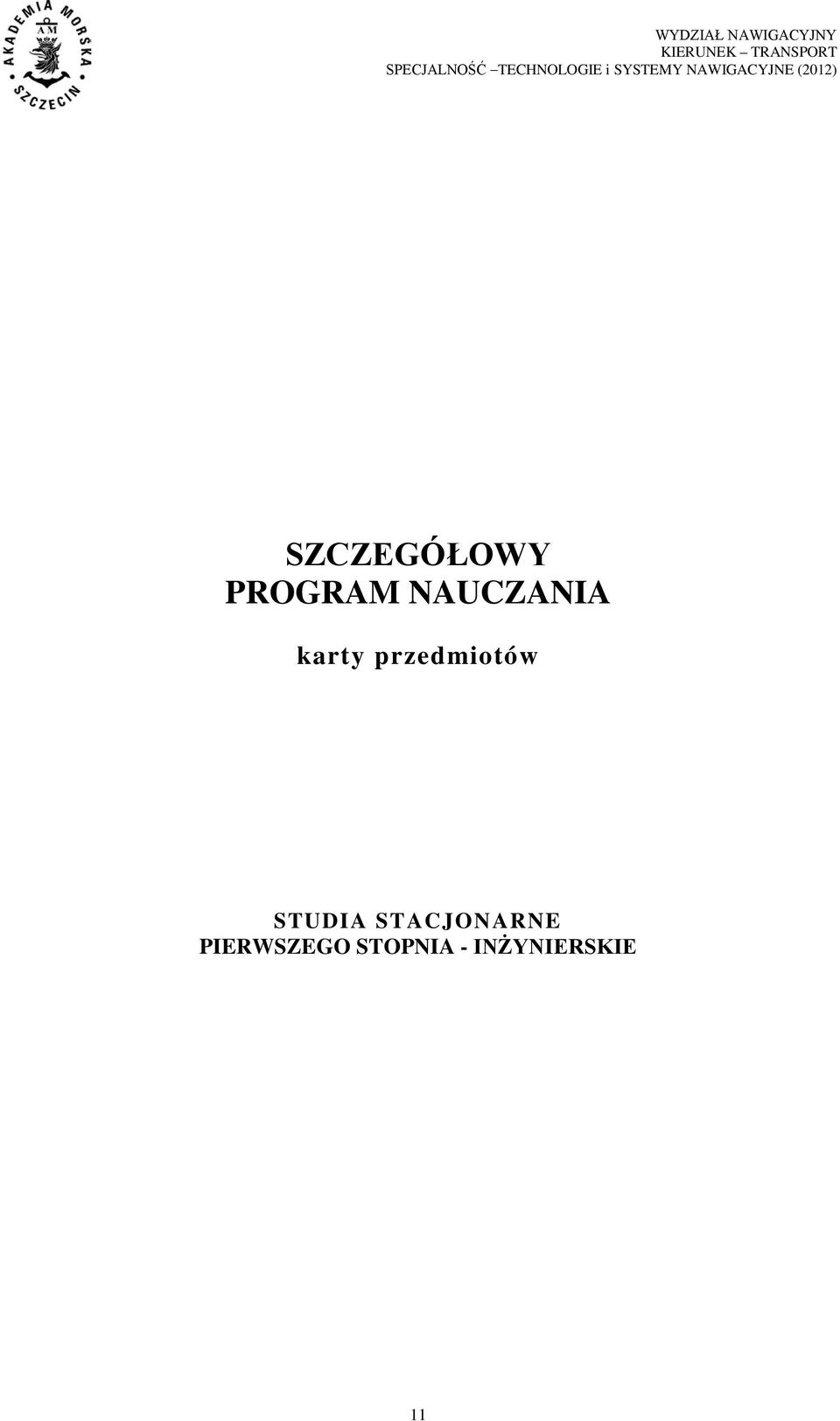 przedmiotów STUDIA