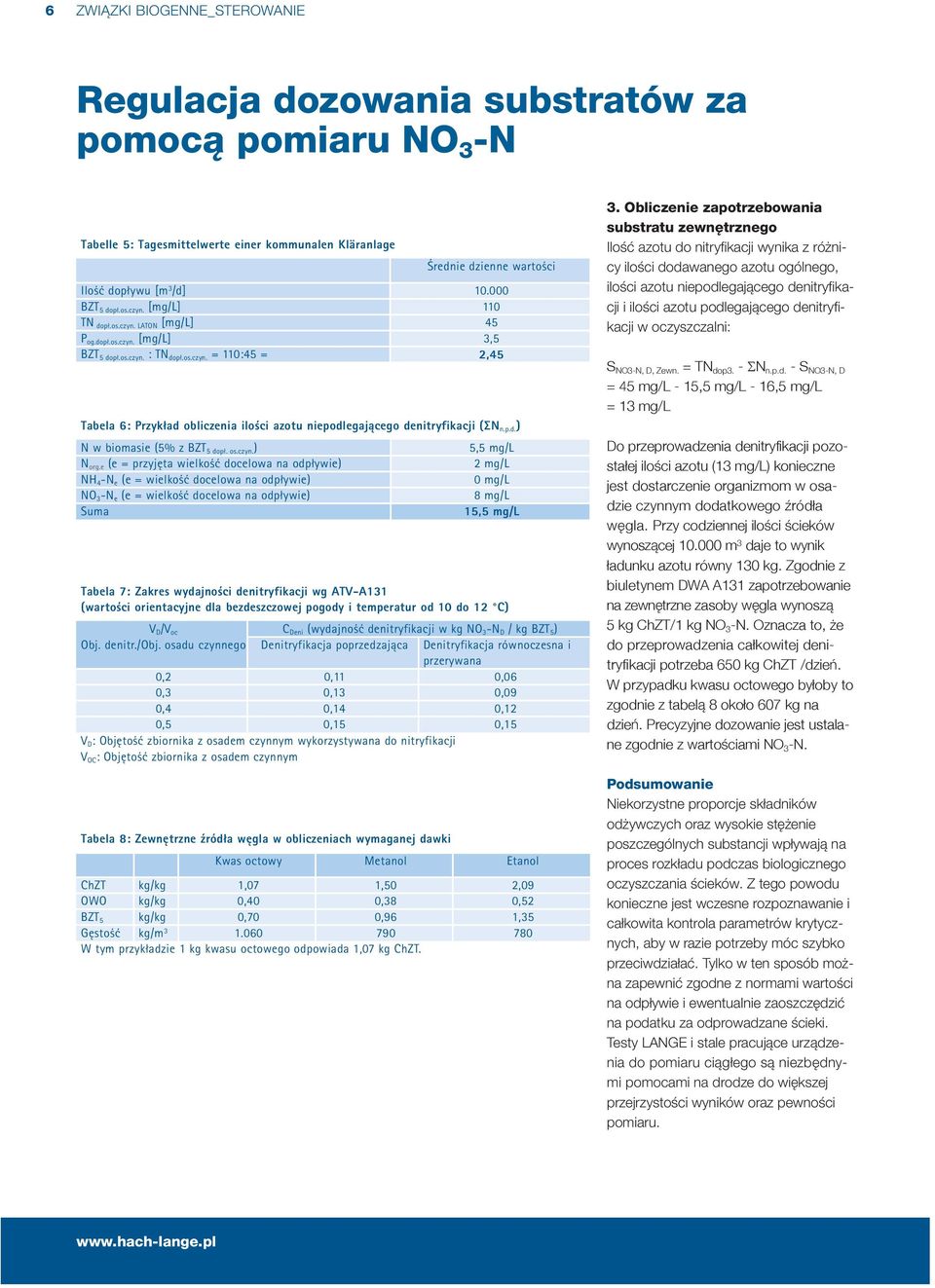 p.d. ) N w biomasie (5% z BZT 5 dopł. os.czyn. ) N org.