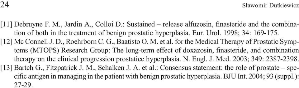 , Roehrborn C. G., Baatisto O. M. et al.