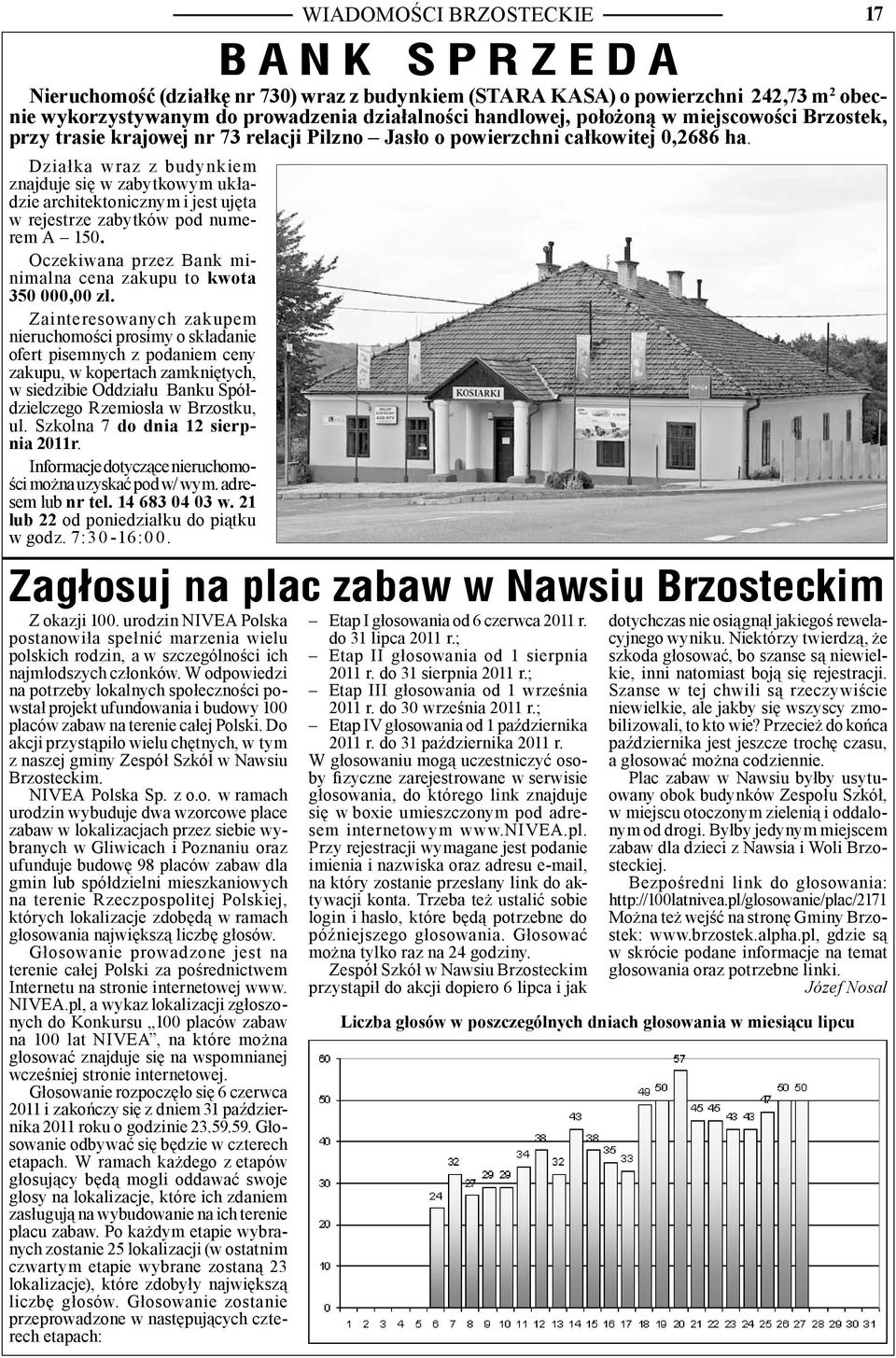 Działka wraz z budynkiem znajduje się w zabytkowym układzie architektonicznym i jest ujęta w rejestrze zabytków pod numerem A 150. Oczekiwana przez Bank minimalna cena zakupu to kwota 350 000,00 zł.