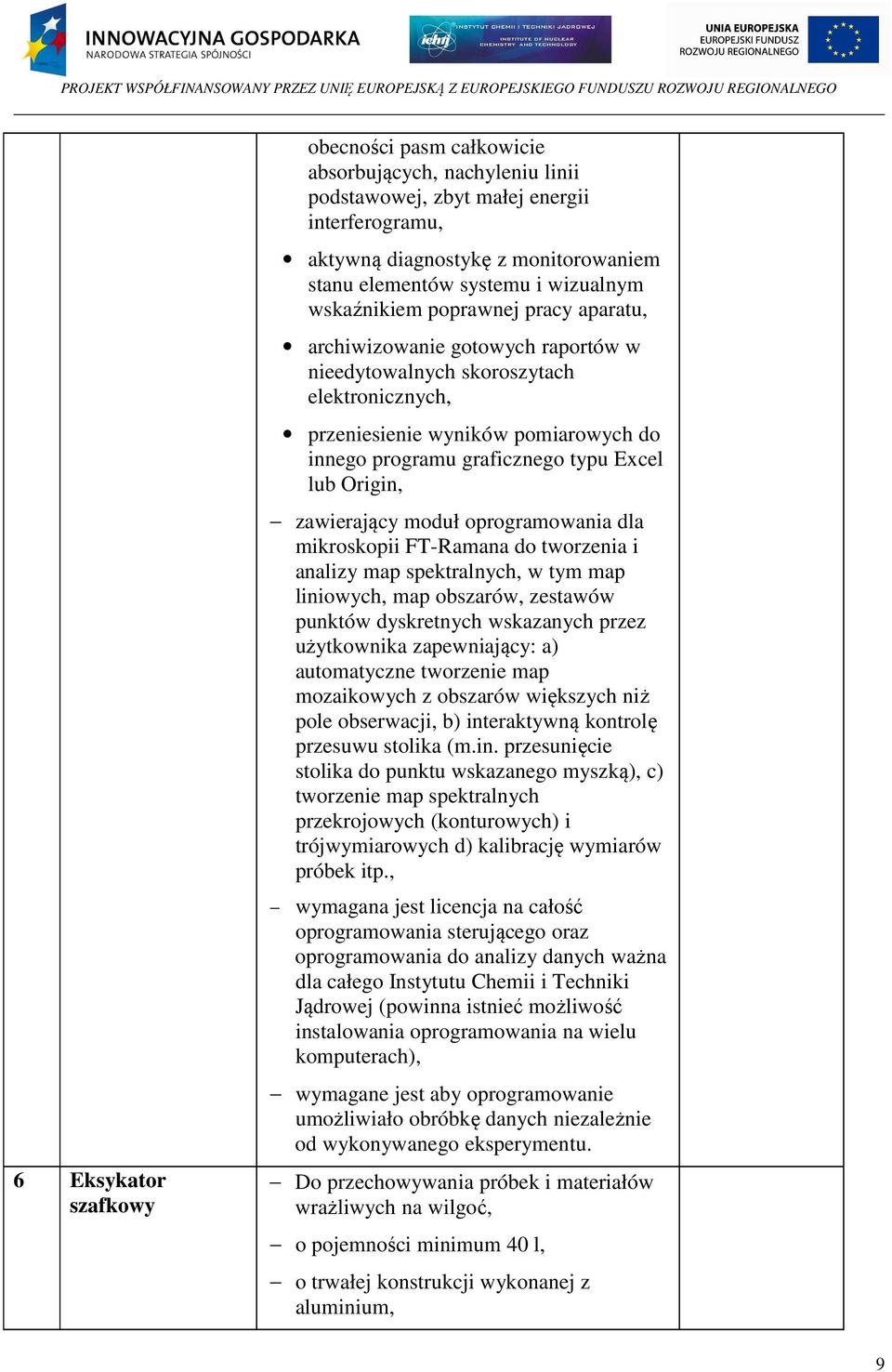 Origin, zawierający moduł oprogramowania dla mikroskopii FT-Ramana do tworzenia i analizy map spektralnych, w tym map liniowych, map obszarów, zestawów punktów dyskretnych wskazanych przez