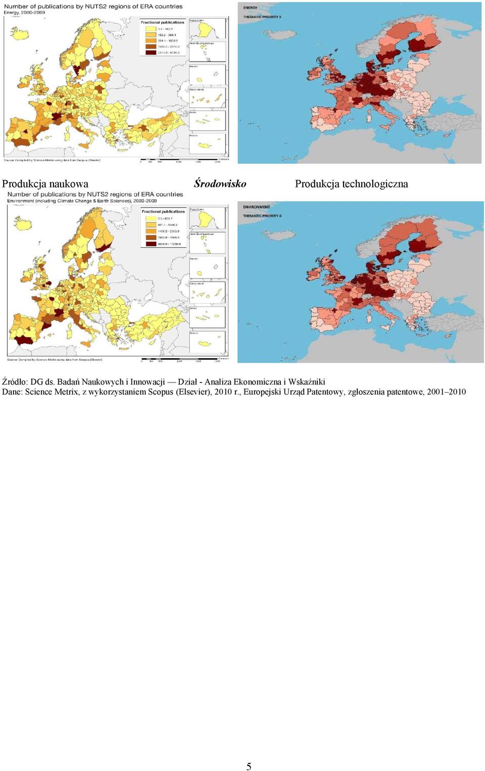 Wskaźniki Dane: Science Metrix, z wykorzystaniem Scopus