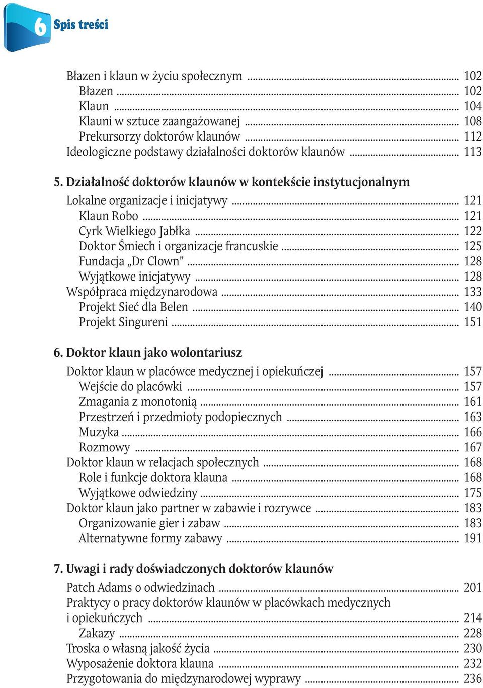 .. 121 Cyrk Wielkiego Jabłka... 122 Doktor Śmiech i organizacje francuskie... 125 Fundacja Dr Clown... 128 Wyjątkowe inicjatywy... 128 Współpraca międzynarodowa... 133 Projekt Sieć dla Belen.